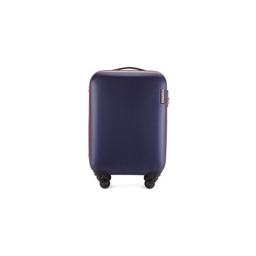 Walizka mała na kółkach 20" Wittchen Travel ABS S-Line 56-3-611 granatowa royal-point szary elastyczne