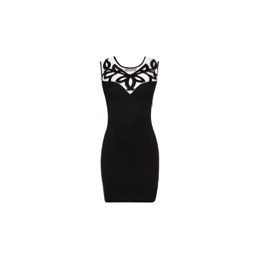 SUKIENKA perhapsme-com czarny abstrakcyjne wzory