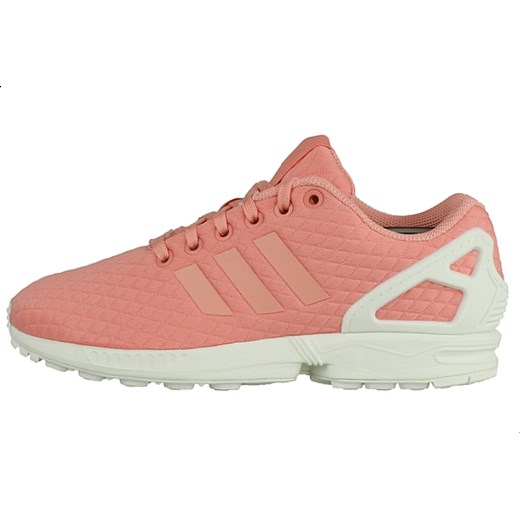 Buty sportowe damskie Adidas zx różowe bez wzorów sznurowane 