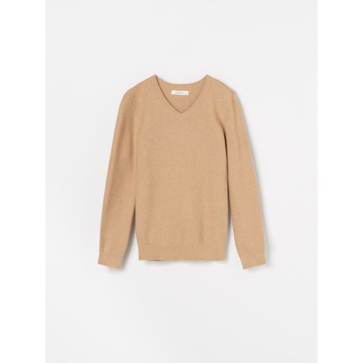 Reserved - Sweter z bawełny organicznej - Beżowy Reserved  152 
