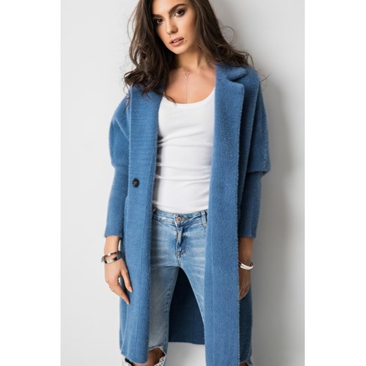 Niebieski płaszcz damski Fashion Manufacturer 