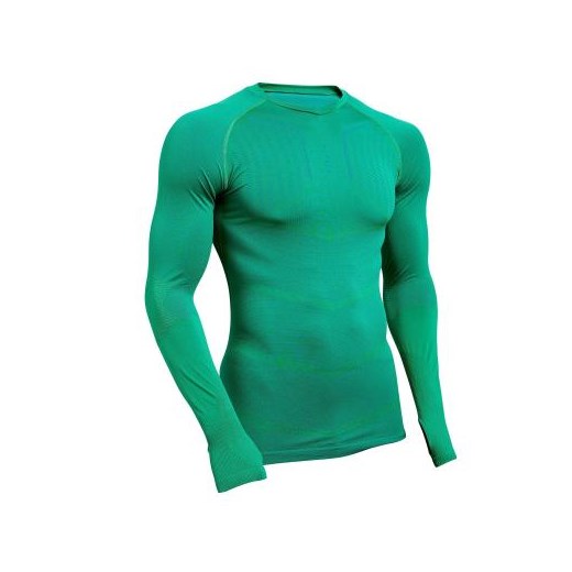 Koszulka termoaktywna Keepdry 500 zielona z długim rękawem