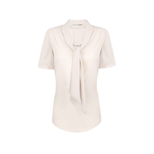Prettyone bluzka damska ze sznurowanym dekoltem elegancka z krótkimi rękawami 
