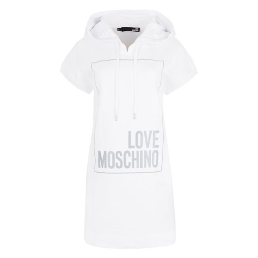 Sukienka Love Moschino mini dresowa z dekoltem w serek sportowa 