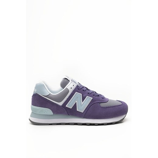 Buty sportowe damskie New Balance dla biegaczy fioletowe gładkie płaskie 