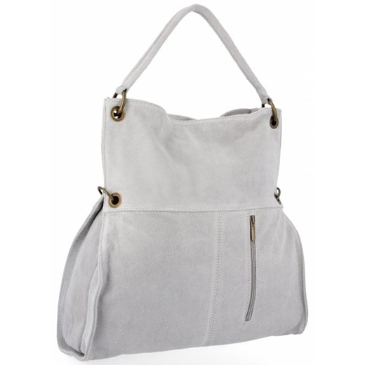 Shopper bag Vittoria Gotti średnia na ramię zamszowa 