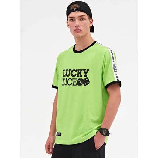 T-shirt męski Lucky Dice z krótkimi rękawami 