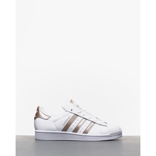Buty sportowe damskie Adidas Originals białe skórzane sznurowane 