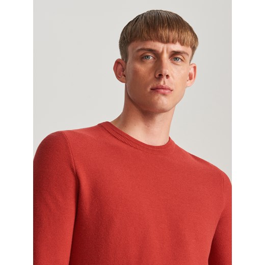Reserved - Sweter z bawełny organicznej - Czerwony  Reserved XXL 