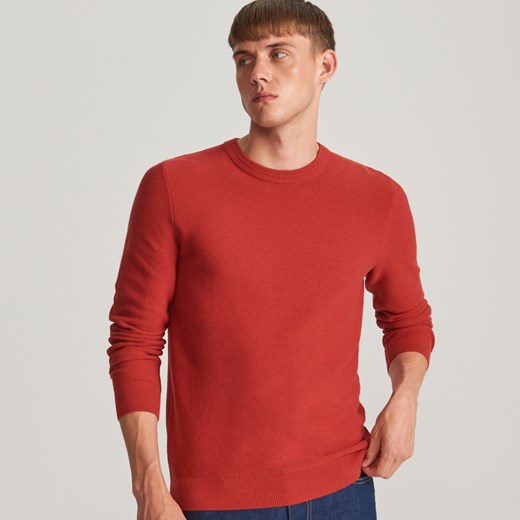 Reserved - Sweter z bawełny organicznej - Czerwony  Reserved M 