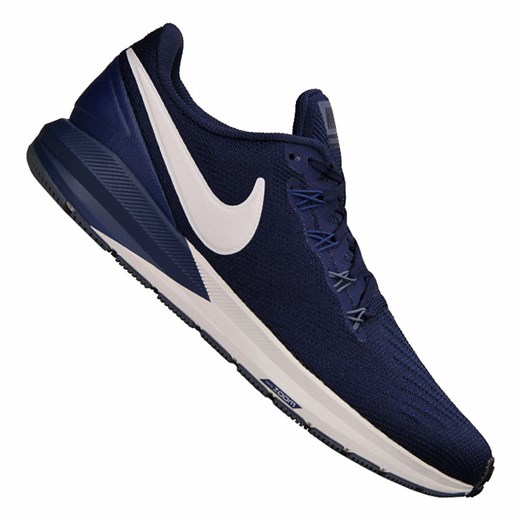 Nike buty sportowe męskie zoom niebieskie na wiosnę z tkaniny sznurowane 