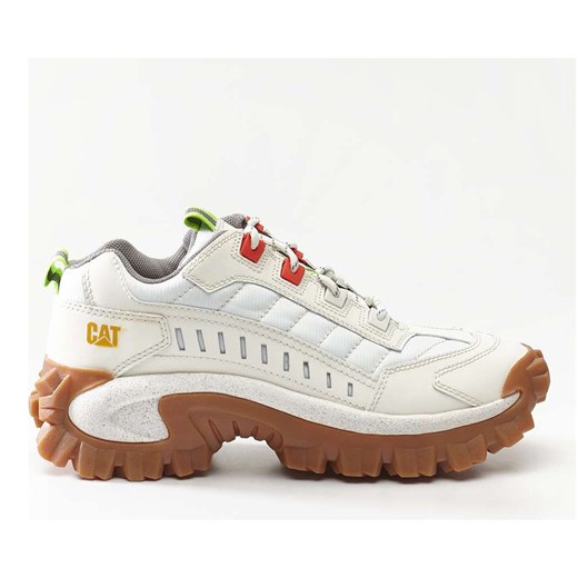 Buty sportowe damskie Caterpillar sneakersy młodzieżowe sznurowane białe bez wzorów płaskie 