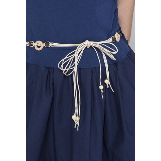 Sukienka Monnari z okrągłym dekoltem bez wzorów z krótkim rękawem do pracy midi bawełniana 