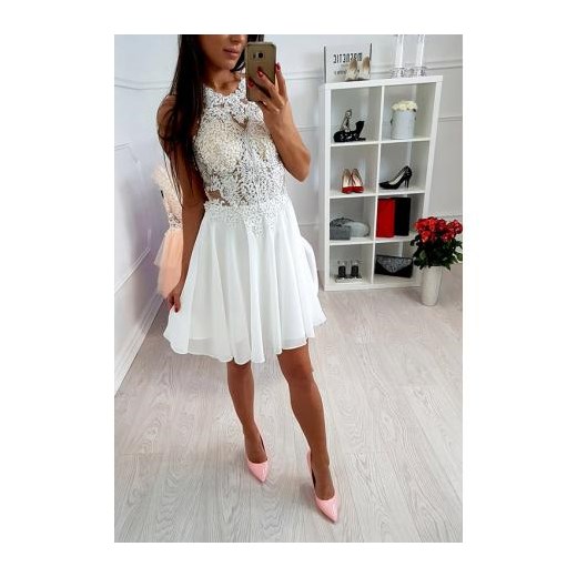 Sukienka mini biała gorsetowa 