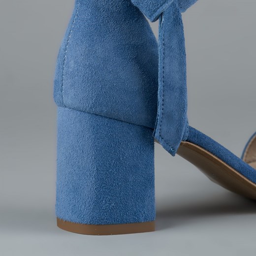 Sandały damskie niebieskie Maxoni bez wzorów 