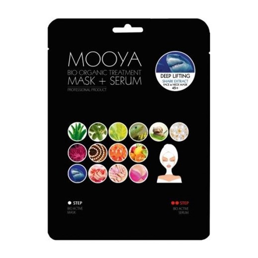 Mooya Bio Organic Treatment Mask + Serum Deep Lift dwuetapowy zabieg liftingujący na twarz i szyję (36g)+serum (6g) Mooya   Horex.pl