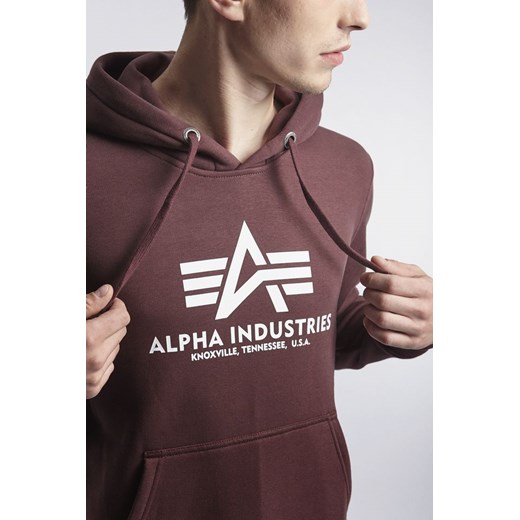 Bluza męska Alpha Industries czerwona w stylu młodzieżowym 