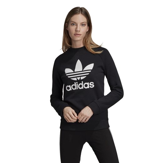 Czarna bluza damska Adidas krótka sportowa 