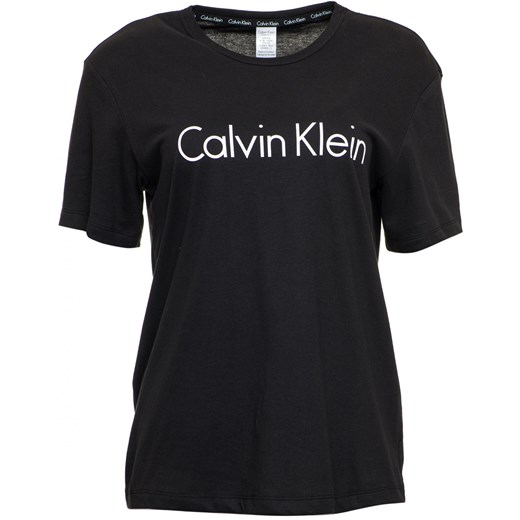 Bluzka damska czarna Calvin Klein z napisami 