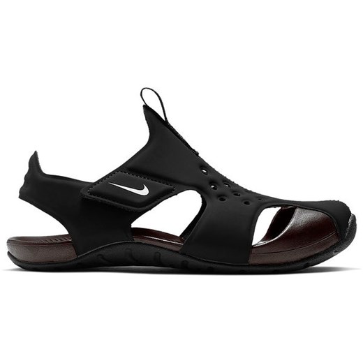 Sandały dziecięce Nike bez wzorów czarne na rzepy 