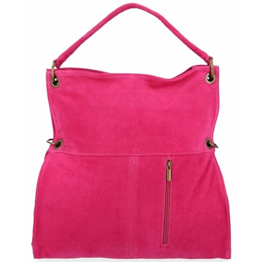 Shopper bag Vittoria Gotti różowa duża bez dodatków 