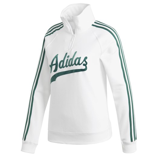 Bluza sportowa Adidas bawełniana biała jesienna 