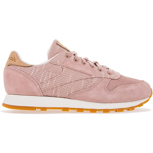 Reebok buty sportowe damskie sneakersy w stylu młodzieżowym różowe zamszowe na wiosnę sznurowane