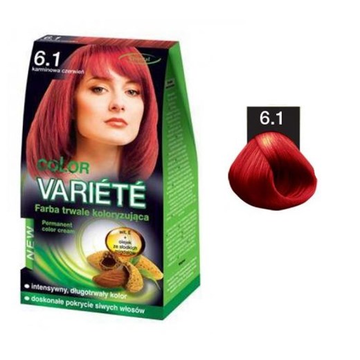Chantal Variete Color Permanent Color Cream farba trwale koloryzująca 6.1 Karminowa Czerwień 50g Chantal   Horex.pl