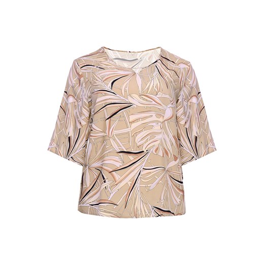 Bluzka damska z krótkimi rękawami z okrągłym dekoltem w abstrakcyjnym wzorze 