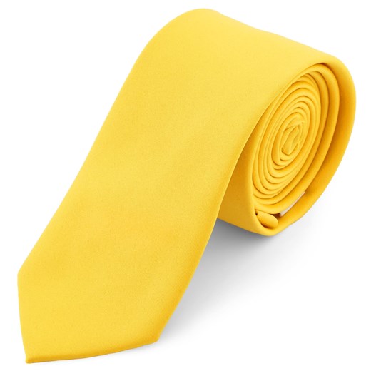 Podstawowy krawat w kolorze kanarkowym 6 cm