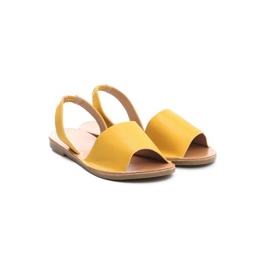 Sandały damskie żółte Renee casual bez wzorów 