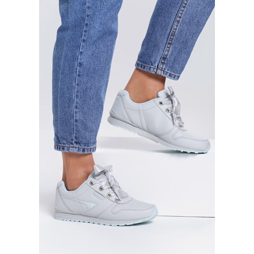 Buty sportowe damskie Renee sneakersy w stylu młodzieżowym białe płaskie gładkie 