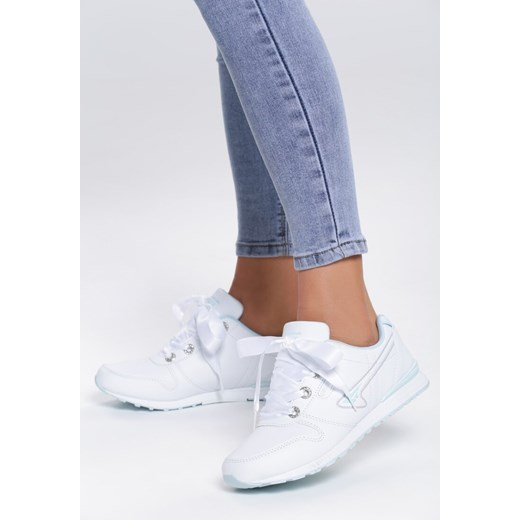 Buty sportowe damskie Renee sneakersy młodzieżowe wiązane na płaskiej podeszwie gładkie 