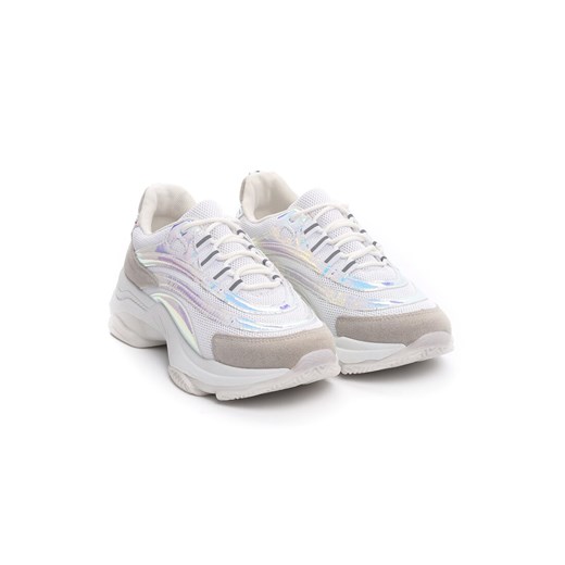 Buty sportowe damskie Renee sneakersy w stylu młodzieżowym białe bez wzorów1 na platformie 