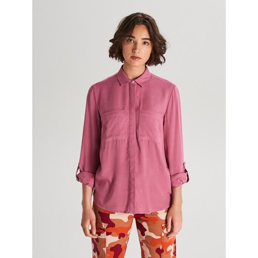 Cropp - Koszula z wiskozy - Różowy  Cropp XS 