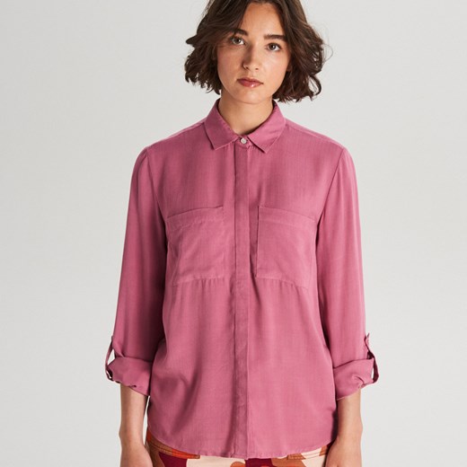 Cropp - Koszula z wiskozy - Różowy Cropp  L 