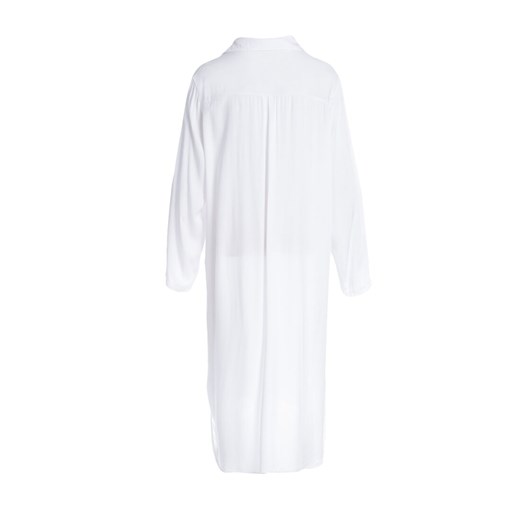 Sukienka Born2be biała midi na co dzień z kołnierzykiem wiosenna 