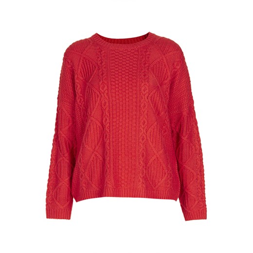 Knitted Angora Cable Jumper
