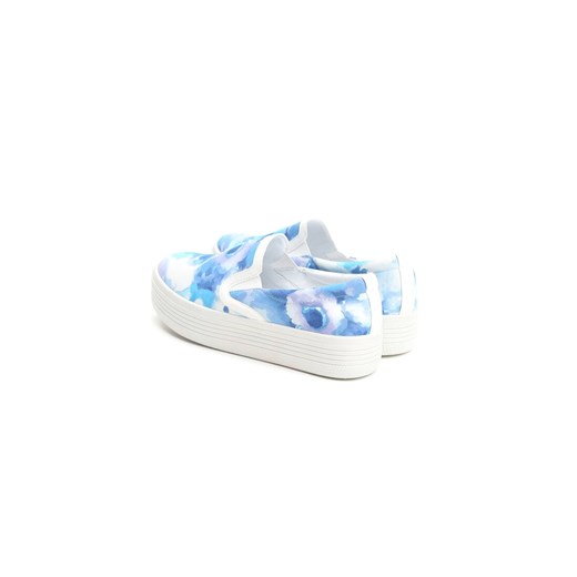 Niebieskie Slip On Flower