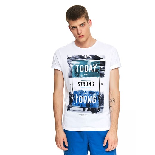 T-shirt męski Top Secret z krótkim rękawem młodzieżowy 