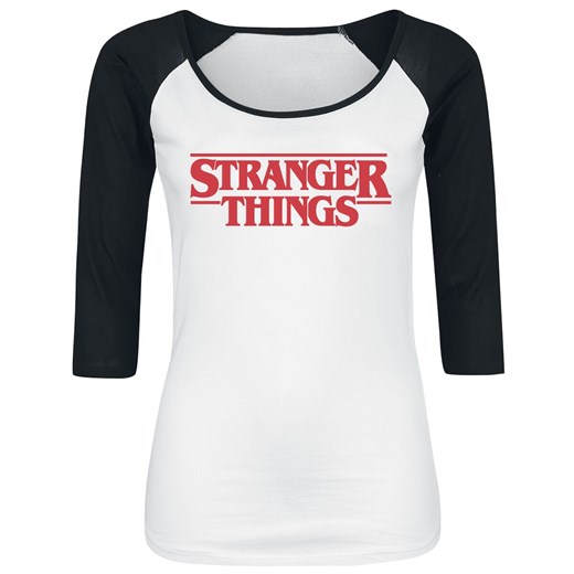 Stranger Things - Logo - Longsleeve - Kobiety - czarny/biały Stranger Things   EMP
