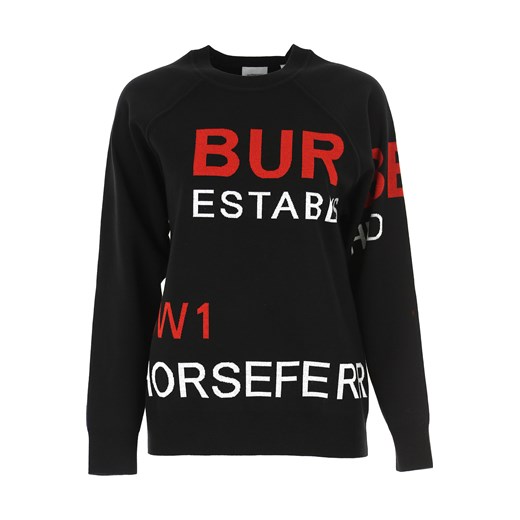 Burberry Sweter dla Kobiet Na Wyprzedaży, czarny, Wełna merynosowa Extrafine, 2019, 38 40