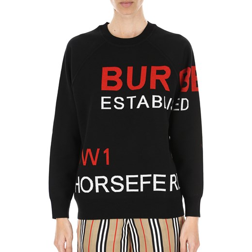 Burberry Sweter dla Kobiet Na Wyprzedaży, czarny, Wełna merynosowa Extrafine, 2019, 38 40
