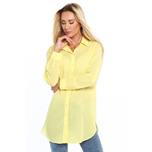 Koszula damska żółta Fasardi z długim rękawem 