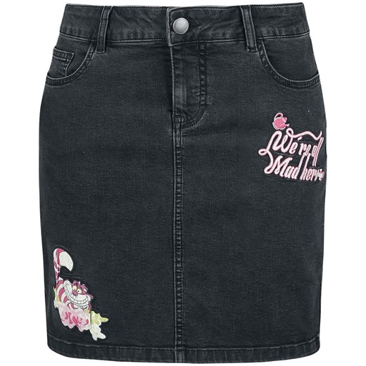 Spódnica Alicja W Krainie Czarów z aplikacjami  jeansowa 