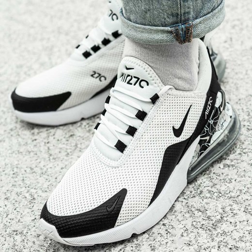 Buty sportowe damskie Nike dla biegaczy białe bez wzorów wiązane młodzieżowe 