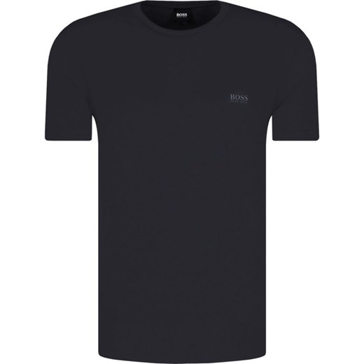 T-shirt męski Boss Casual czarny bez wzorów 