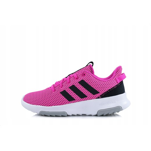 Buty sportowe damskie różowe Adidas Neo wiązane na wiosnę 