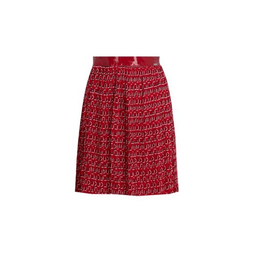 Czerwona spódnica Guess mini w abstrakcyjne wzory 