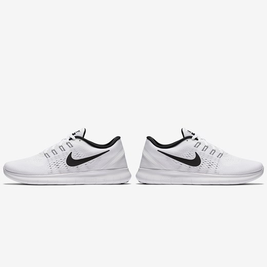 Białe buty sportowe damskie Nike gładkie sznurowane na płaskiej podeszwie 